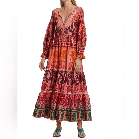 chinese dress ladies Farm Rio Amazonian Ombre Maxi Dress
